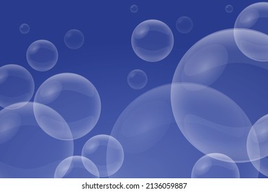 Abstrakte Blasen auf blauem Hintergrund