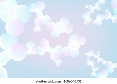 Abstract bubbles pastel digital technology, smooth particle wave, big data techno design concept background wallpaper, vector eps

