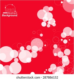 Abstract Bubbles Red Balls Rings Geometric Figures | EPS10 Vector illustration space