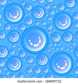Abstract Bubbles Seamless Background. Vector
