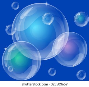 Abstract bubbles seamless pattern