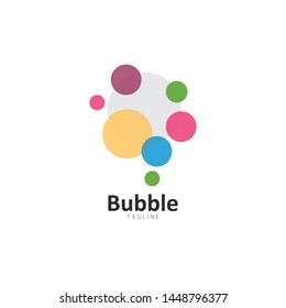 Abstract Bubbles vector symbol icon illustration design  