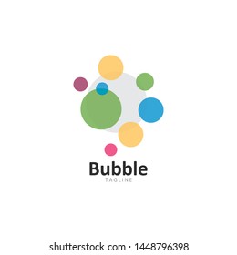 Abstract Bubbles vector symbol icon illustration design  