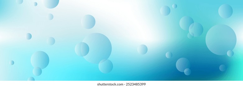 Abstract bubbles web banner background with copy space