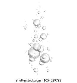 Abstract Bubbles. White background with bubbles. Vector illustration isolated on white