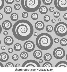 Abstract bubbling seamless pattern executed in shades of gray.