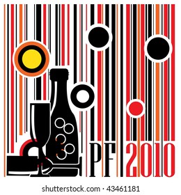 abstract bubles pf 2010 with lines