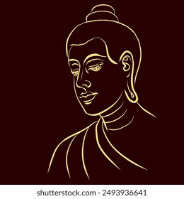 Abstract of Buddha vector for card, decoration, illustration 