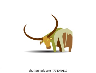 abstract buffalo design logo or icon