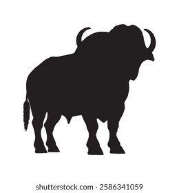 Abstract Buffalo Silhouette for Creative and Unique Designs - Buffalo Vector - Buffalo Illustration
