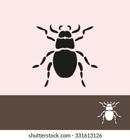 Abstract bug symbol, design element. Can be used for invitations, greeting cards, scrapbooking, print, labels, emblems, manufacturing