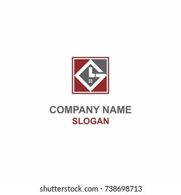 Abstract build LG letter initial logo.