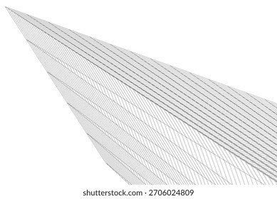 Edificio Abstractas 3D ilustración. Fondo arquitectónico 