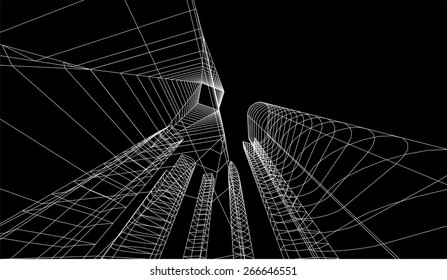 Abstract building. Architecture background