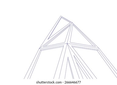 Abstract building. Architecture background