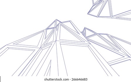 Abstract building. Architecture background
