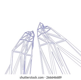 Abstract building. Architecture background