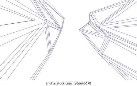 Abstract building. Architecture background