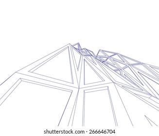 Abstract building. Architecture background