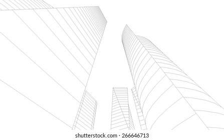Abstract building. Architecture background