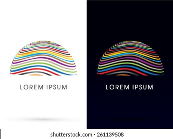Abstract  building , Architecture, Construction , designed using colorful line ,logo, symbol, icon, graphic, vector.