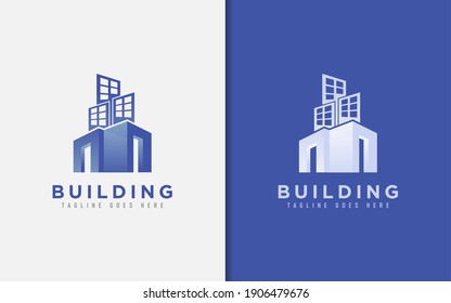 Abstract Building Architecture Logo Design. Usable For Architecture, Business, Community, Foundation, Tech, Services Company. Vector Logo Design Illustration.
