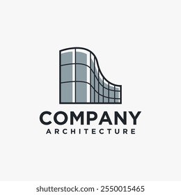 Abstract building architecture logo on white background