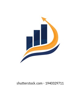 abstract building and up arrow logo or icon. EPS 10