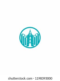 Abstract Building With Circle Logo Template