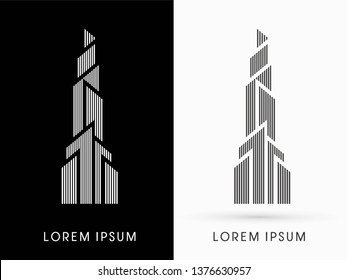 Abstract Building Construction High Tower graphic vector