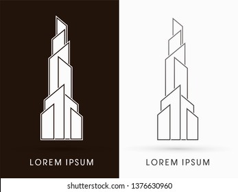 Abstract Building Construction High Tower graphic vector