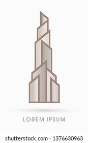 Abstract Building Construction High Tower graphic vector