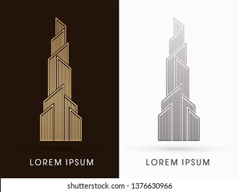 Abstract Building Construction High Tower graphic vector