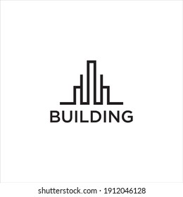 Abstract Building Construction  Logo Design Vector with line concept