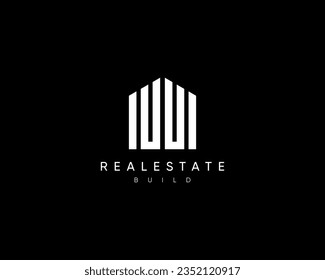 Abstract building construction logo design template for business identity.