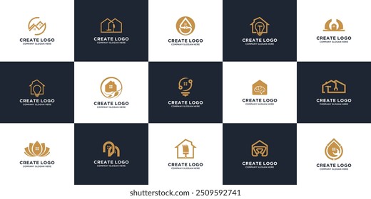 abstract building and estate logo design