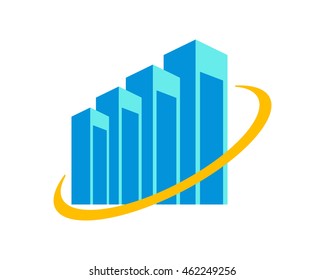 abstract building icon skyscraper cityscape architecture construction image vector 