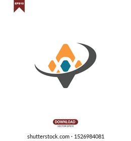 Abstract building ideas logo design vector illustration on background