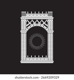 Ilustração abstrata do edifício. Adequado para fundos ou outros elementos de design