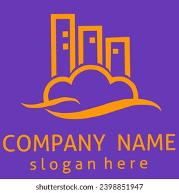 Abstract Building logo design. Building icon. Suitable for brand, advertising, real estate, construction, house, home, apartment, business card, corporate, brand identity, etc.