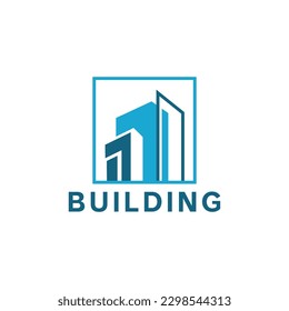 Abstract building logo design real estate, architecture, construction
