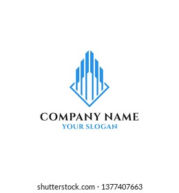 Abstract Building Logo Design Template.