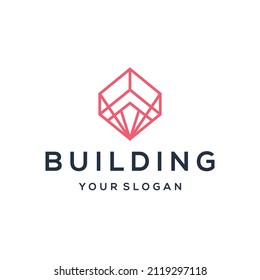 Plantilla de diseño del logotipo de construcción abstracta