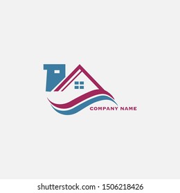 Abstract Building logo icon design template for Real estate, villa, property, contractors and more construction business.