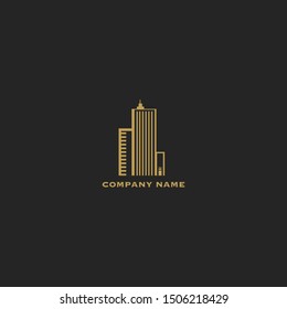 Abstract Building logo icon design template for Real estate, villa, property, contractors and more construction business.