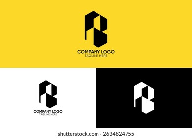 abstract building logo, linked construction icon, real estate building logomark, building, flat, unique, minimal, modern, flat logo design