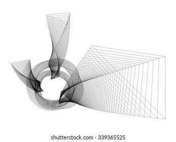 Abstract building. Modern architecture background