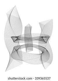 Abstract building. Modern architecture background