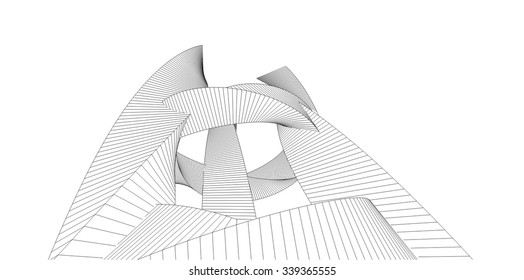 Abstract building. Modern architecture background