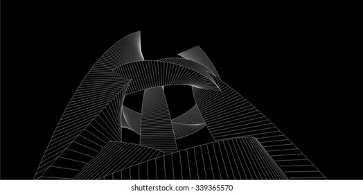 Abstract building. Modern architecture background